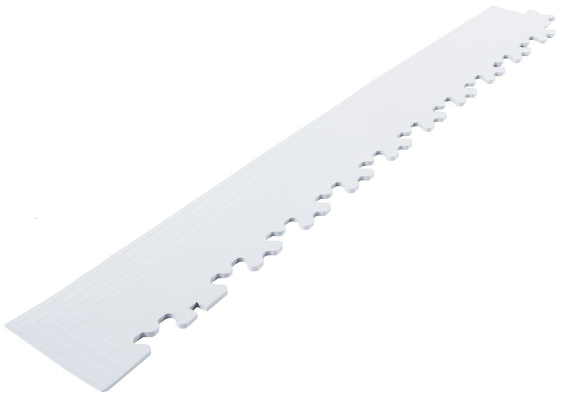 Afwerkrand met hoek voor 7 mm pvc kliktegels wit