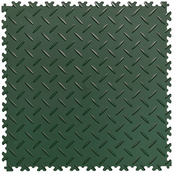 BoSepta PVC Kliktegel Garagevloer&ndash;7mm-groen-traanplaat 