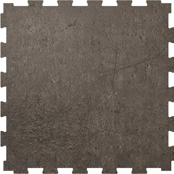 RockFit PVC kliktegel Garagevloer-6.5 mm-beton-zwart