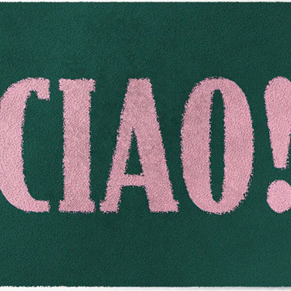 ColorStar Ciao binnendeurmat-donkergroen-rose-60x85 cm