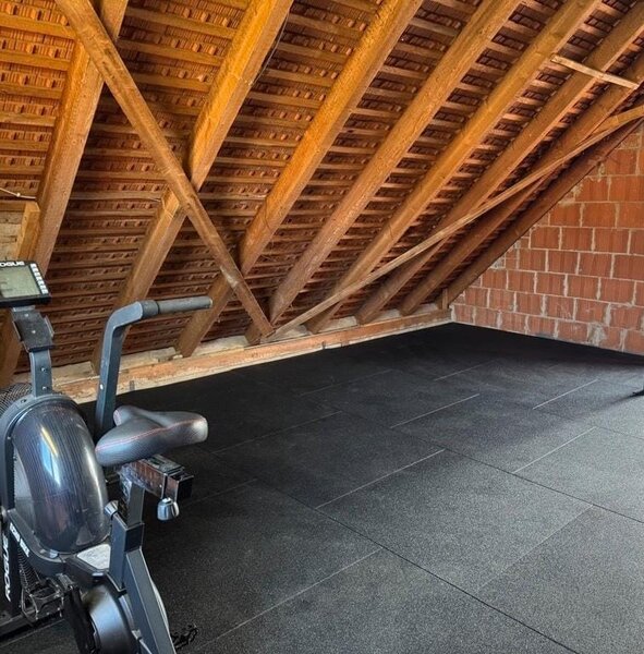 homegym rubberen tegels