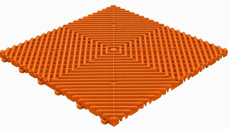 BoDeck balkonvloeren 18 mm &ndash; open kliktegels-afgerond | Oranje