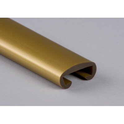PVC Trapleuningprofiel voor vlakke leuning F308-020 goud PVC Trapleuningprofiel voor vlakke leuning F308-020 goud