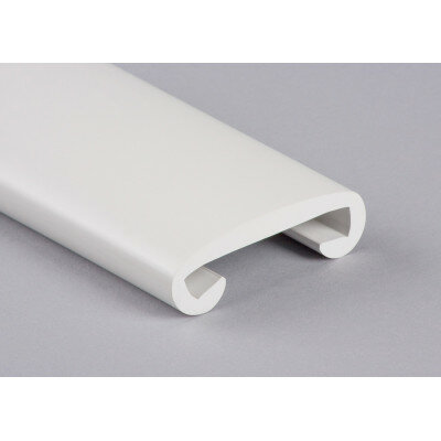 PVC Trapleuningprofiel voor vlakke leuning F508-008 signaalwit PVC Trapleuningprofiel voor vlakke leuning F508-008 signaalwit