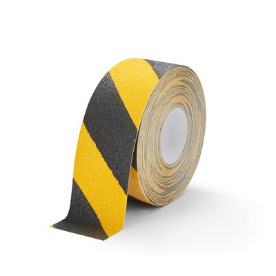 Antisliptape Grof 75 mm Gestreept zwart geel Antisliptape Grof 75 mm Gestreept zwart geel