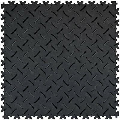 Kliktegel Recycling PVC 4 mm EcoFoot traanplaat zwart Kliktegel Recycling PVC 4 mm EcoFoot traanplaat zwart