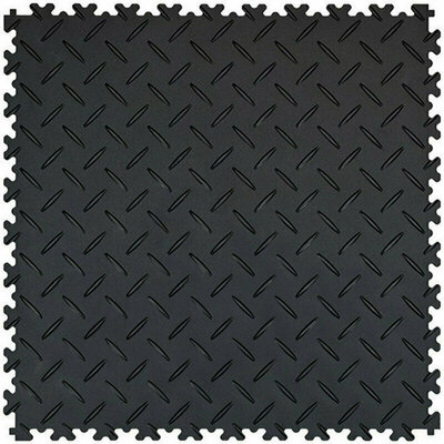 Kliktegel Recycling PVC 7 mm EcoStrong traanplaat zwart Kliktegel Recycling PVC 7 mm EcoStrong traanplaat zwart