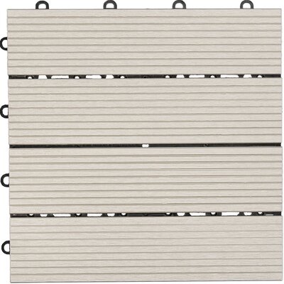 Kliktegel WPC geribbeld lichtgrijs Kliktegel WPC geribbeld lichtgrijs