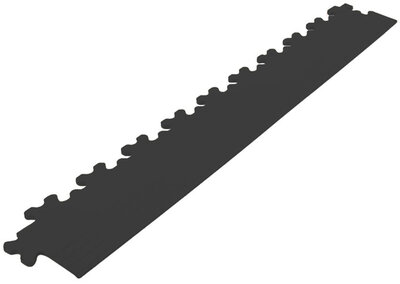 Afwerkrand recht voor 5 mm BoSinco pvc kliktegels zwart