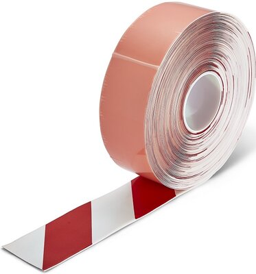 LeanLine Pro Hazard Vloermarkeringstape 75 mm wit-rood