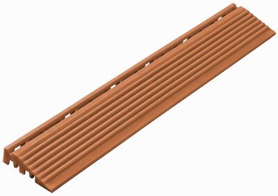 Afwerkrand recht voor 18 mm PP kliktegels terracotta