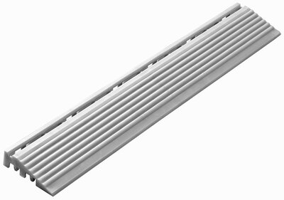 Afwerkrand recht voor 18 mm PP kliktegels wit alu