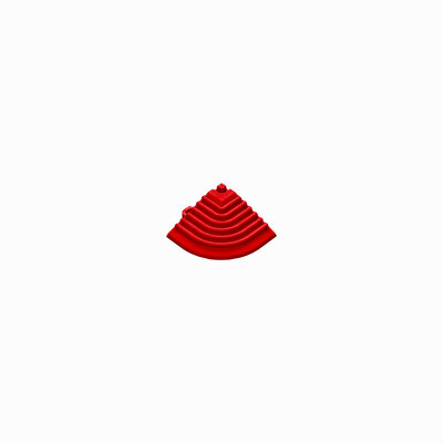 Afwerkrand hoekstuk voor 18 mm kliktegels rood