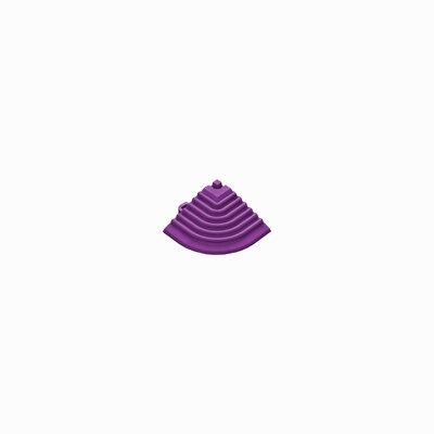 Afwerkrand hoekstuk voor 18 mm kliktegels violet