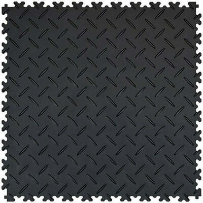 BoSepta PVC Kliktegel Garagevloer –7mm-zwart-traanplaat 