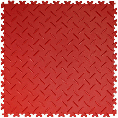 BoSepta PVC Kliktegel Garagevloer –7mm-rood-traanplaat 
