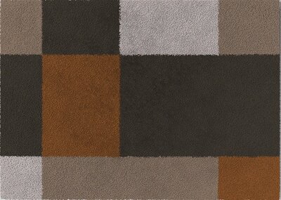 ColorStar Blocks binnendeurmat-bruin-85x115 cm