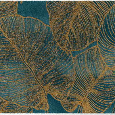 ColorStar Botanica binnendeurmat-turkoois-85x115 cm