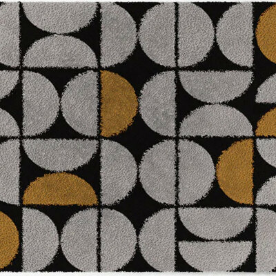 ColorStar Golden- binnendeurmat-grijs-85x150 cm