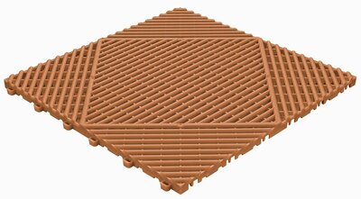 BoClassic balkonvloeren 18 mm – open kliktegels-rond | Terracotta